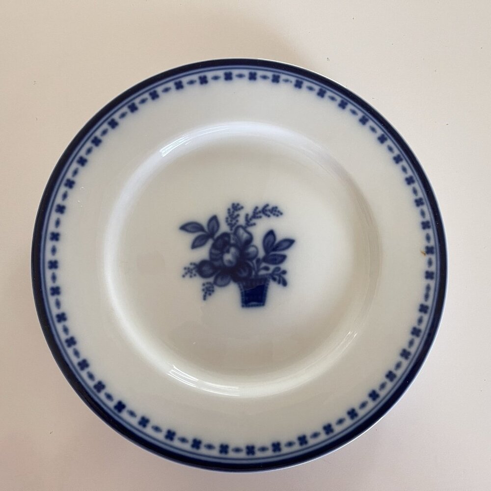 Williams Sonoma Flow Blue Salad Plate Dessert Floral Blue White